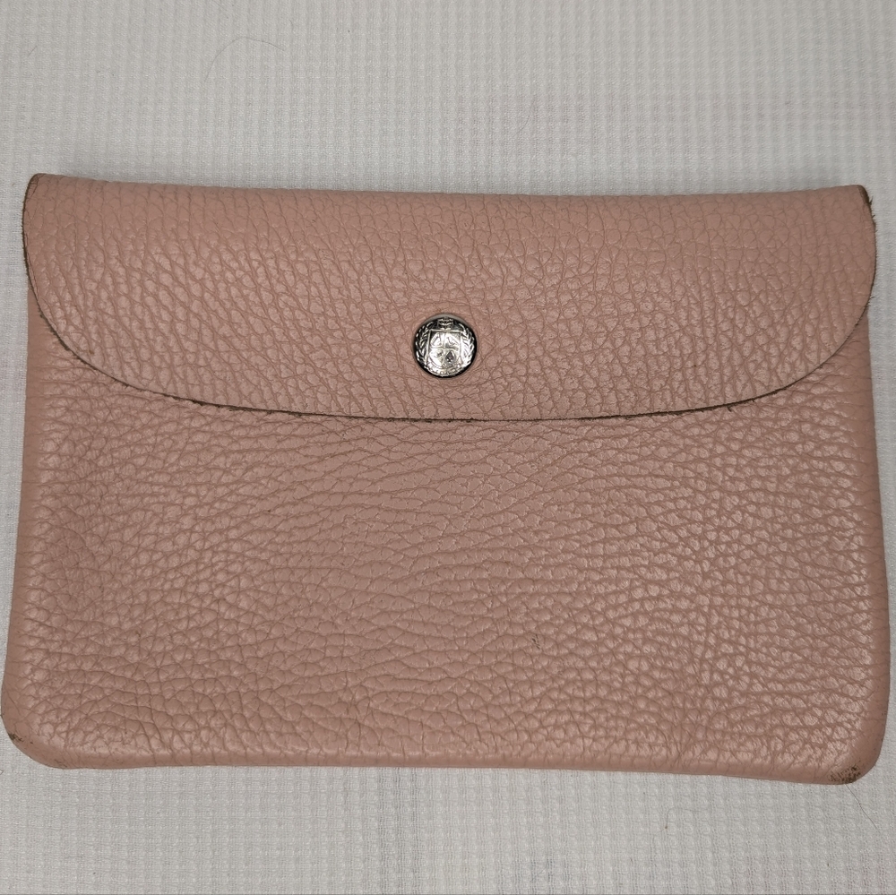 Cream Company Pink Leather Wallet 6 inch by 4 inch